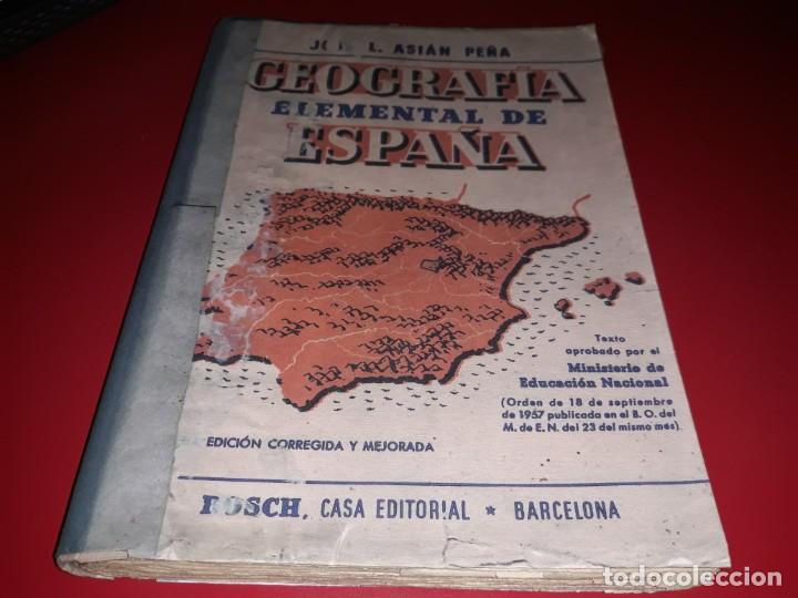 Libros de segunda mano: Geografia Elemental de Espa&ntilde;a  . Bosch 1959. - Foto 1