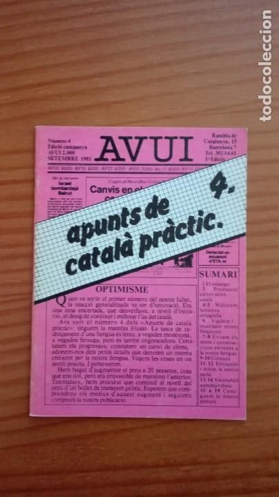 Libros de segunda mano: Apunts de catal&agrave; pr&agrave;ctic del 1 al 13 AVUI 1981-1985 molt bon estat - Foto 4