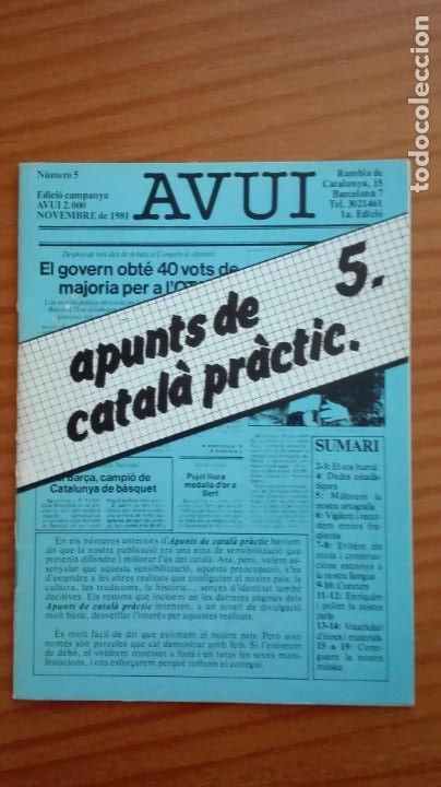 Libros de segunda mano: Apunts de catal&agrave; pr&agrave;ctic del 1 al 13 AVUI 1981-1985 molt bon estat - Foto 5