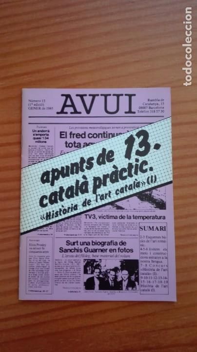 Libros de segunda mano: Apunts de catal&agrave; pr&agrave;ctic del 1 al 13 AVUI 1981-1985 molt bon estat - Foto 13