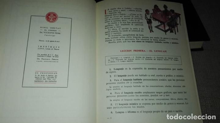 Libros de segunda mano: Gram&aacute;tica. Segundo grado. Editorial Luis Vives. A&ntilde;o 1947. Completamente Nuev - Foto 3