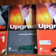 Libros de segunda mano: UPGRADE 1. WORKBOOK,LANGUAGE SKILLS TRAINER & STUDENT´S BOOK. MACMILLAN 2.014