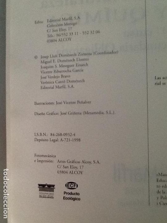 Libros de segunda mano: F&Iacute;SICA Y QU&Iacute;MICA 3&ordm; ESO. ED. MARFIL - Foto 3