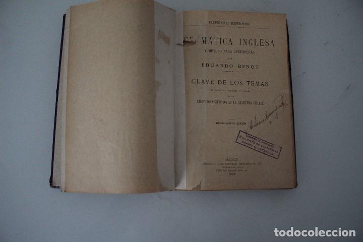 Libros de segunda mano: GRAM&Aacute;TICA INGLESA EDUARDO BENOT MADRID 1929 - Foto 1