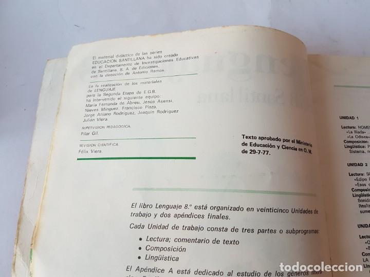 Libros de segunda mano: LENGUAJE 8&ordm; EGB - SANTILLANA 1978. - Foto 6