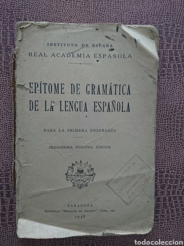 Libros de segunda mano: Epitome de gram&aacute;tica de la lengua espa&ntilde;ola - Foto 1