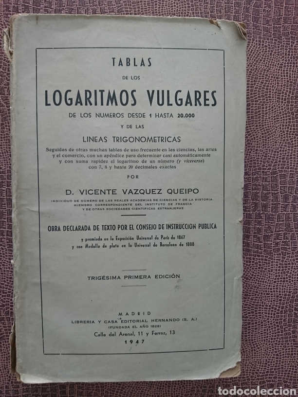 Libros de segunda mano: Tablas de logaritmos vulgares - Foto 2