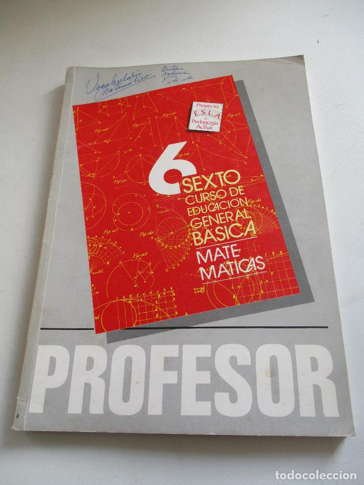 Second hand books: 6, SEXTO CURSO DE EDUCACI&Oacute;N GENERAL B&Aacute;SICA, MATEM&Aacute;TICAS.- PROFESOR-1988-PROYECTO ESLA DE
