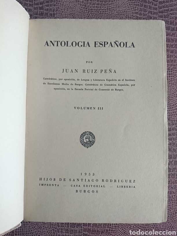 Libros de segunda mano: Antolog&iacute;a espa&ntilde;ola volumen III - Foto 3
