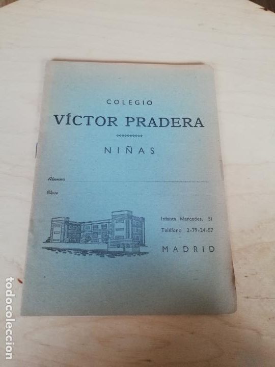 Libros de segunda mano: Cuaderno. Colegio Victor Pradera. Ni&ntilde;as - Foto 1