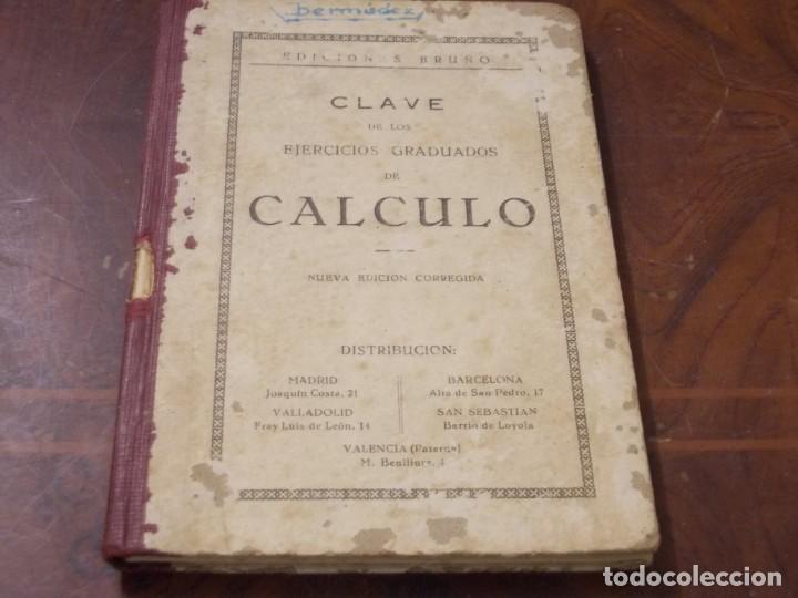 Libros de segunda mano: Ejercicios de c&aacute;lculo, clave para el maestro, Ediciones Bru&ntilde;o 1.959 - Foto 1