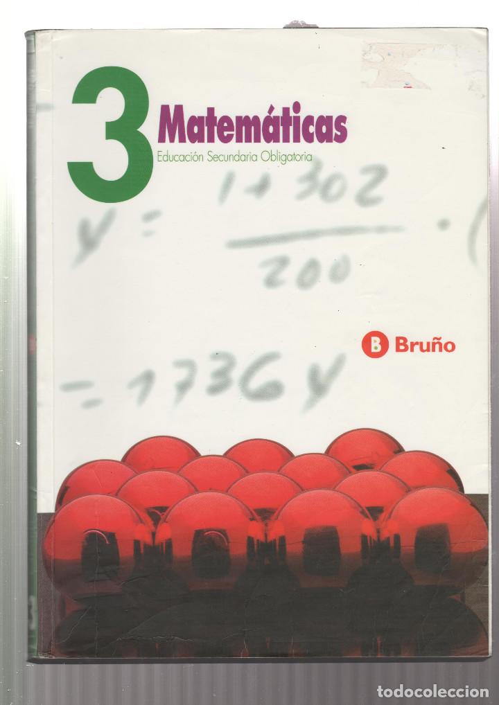 Libros de segunda mano: 3 MATEMATICAS-ESO-BRU&Ntilde;O - Foto 1