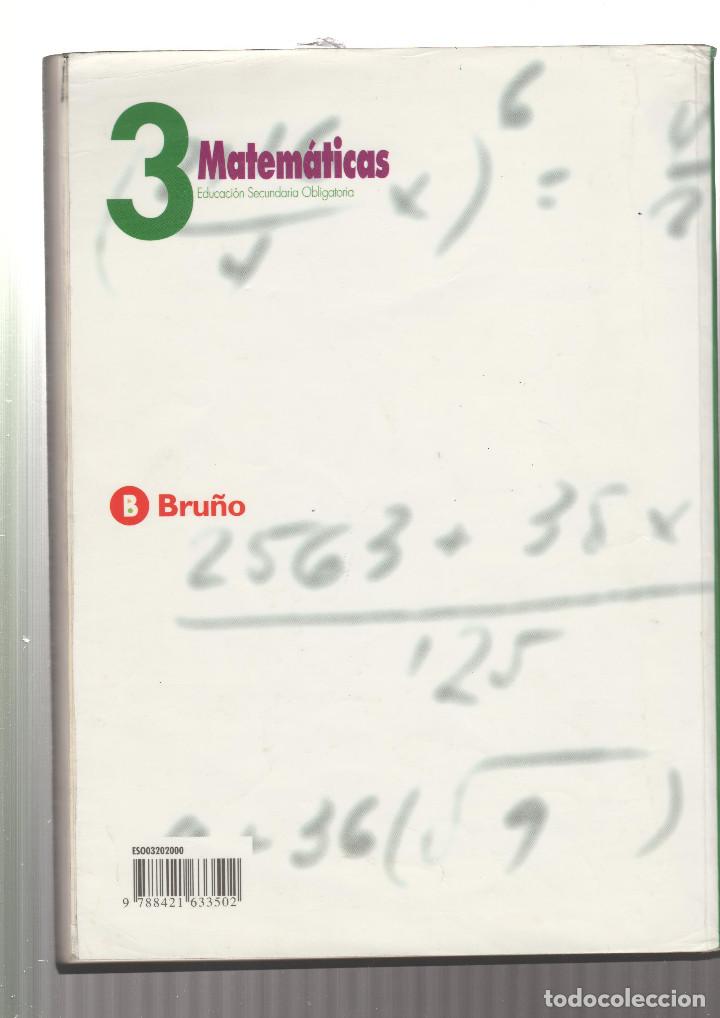 Libros de segunda mano: 3 MATEMATICAS-ESO-BRU&Ntilde;O - Foto 2