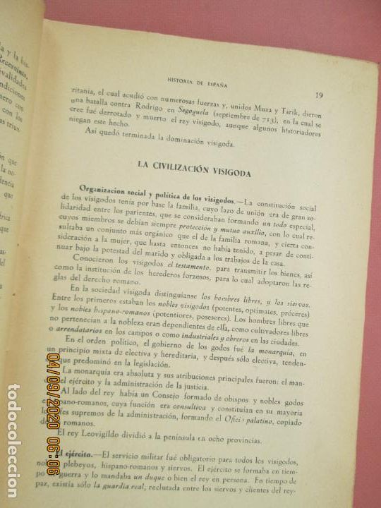 Libros de segunda mano: ELEMENTOS DE HISTORIA DE ESPA&Ntilde;A , JOAQUIN GARCIA NARANJO -1943 - Foto 3