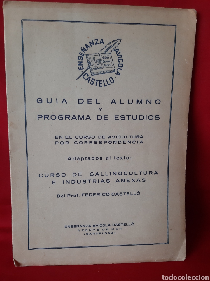 Libros de segunda mano: Gu&iacute;a del alumno y programa de estudios ense&ntilde;anza av&iacute;cola. Castello - Foto 1