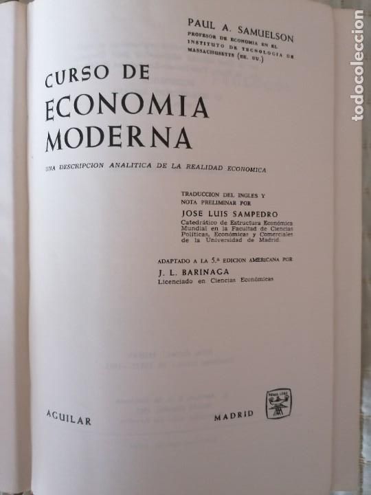 Libros de segunda mano: Curso de Econom&iacute;a Moderna - Foto 1