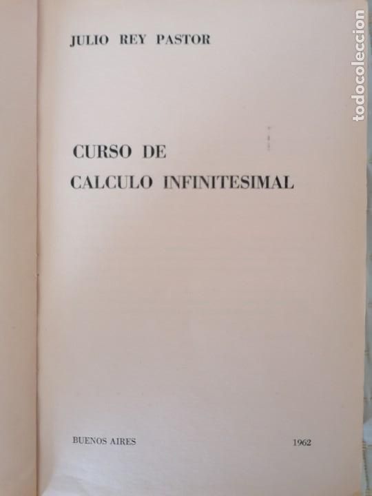 Libros de segunda mano: CURSO DE CALCULO INFINITESIMAL. REY PASTOR - Foto 3