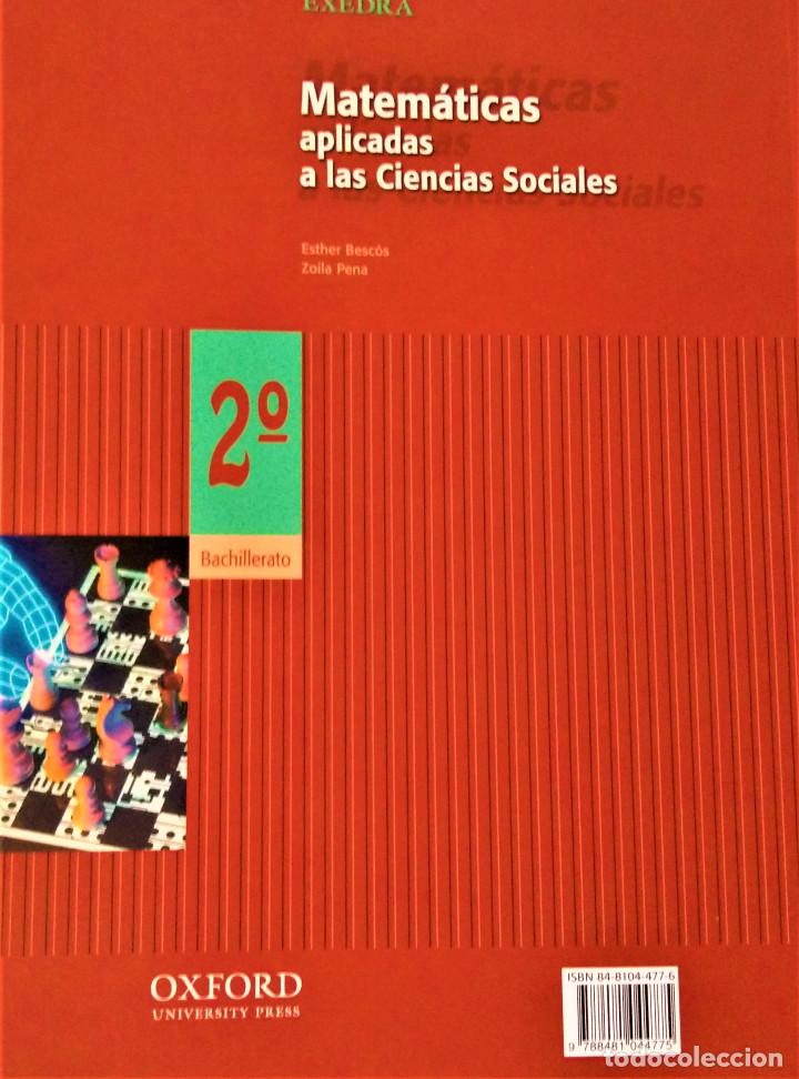 Libros de segunda mano: MATEM&Aacute;TICAS 2&ordm; BACHILLERATO C.S. - OXFORD - Foto 2