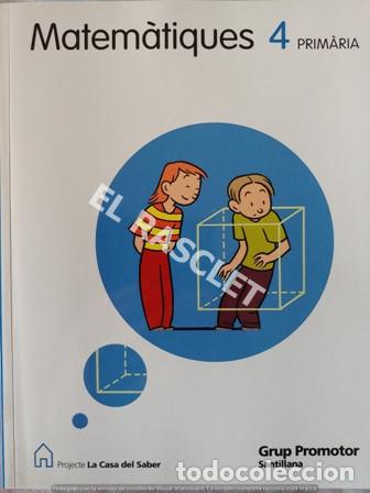 Libros de segunda mano: LIBRO DE MATEM&Agrave;TIQUES 4&ordm; DE PRIMARIA DE SANTILLANA EN CATAL&Aacute;N - Foto 1