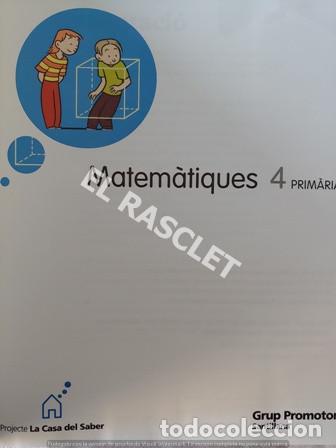 Libros de segunda mano: LIBRO DE MATEM&Agrave;TIQUES 4&ordm; DE PRIMARIA DE SANTILLANA EN CATAL&Aacute;N - Foto 2