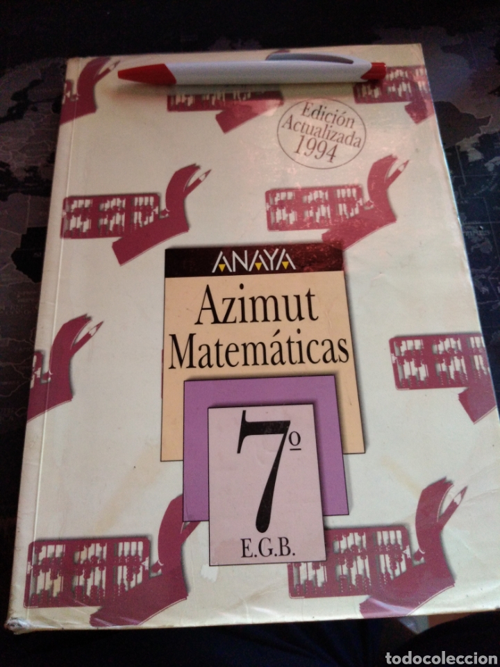 Libros de segunda mano: Azimut Matem&aacute;ticas 7&ordm; EGB - Anaya 1994 - Foto 1