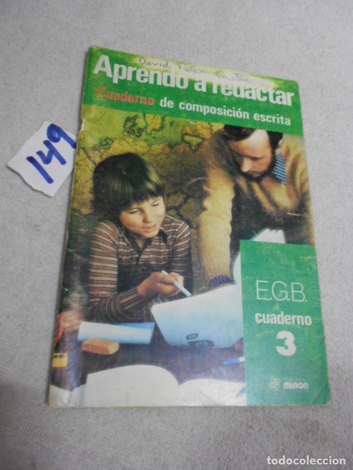 Libros de segunda mano: ANTIGUO LIBRO DE TEXTO - APRENDO A REDACTAR 3&ordm; EGB - Foto 1