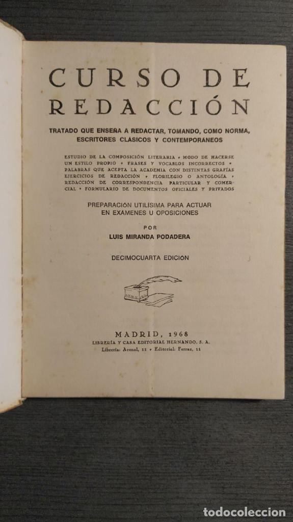 Libros de segunda mano: CURSO DE REDACCION . LUIS MIRANDA PODADERA. 1968 - Foto 11