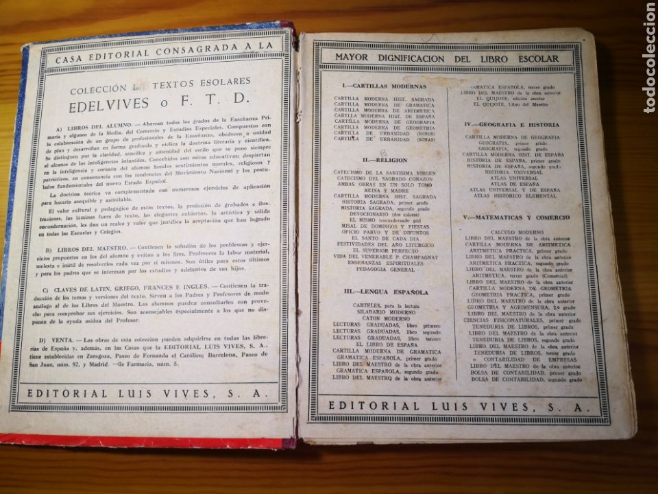 Libros de segunda mano: 1946 - Lecturas Graduadas Libro Primero, Editorial Luis Vives - Foto 3