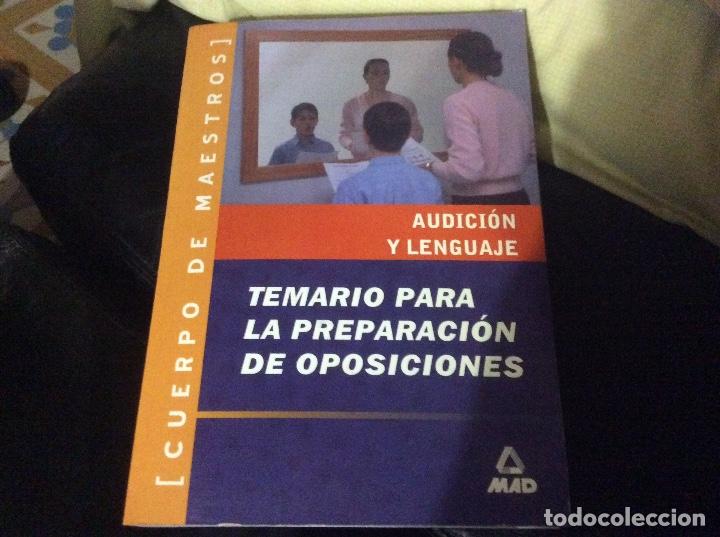Second hand books: 2001 maestros. Temario para preparaci&oacute;n de oposiciones Audicion y lenguaje rocio carneado ed ma