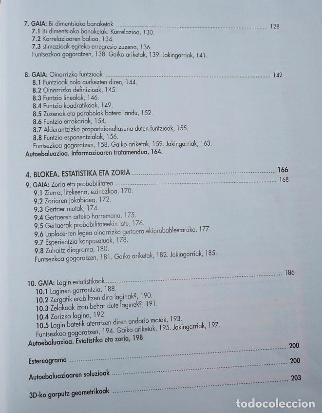 Libros de segunda mano: Matematika 4A DBH (Anaya Haritza, 1998) En euskera - Foto 3