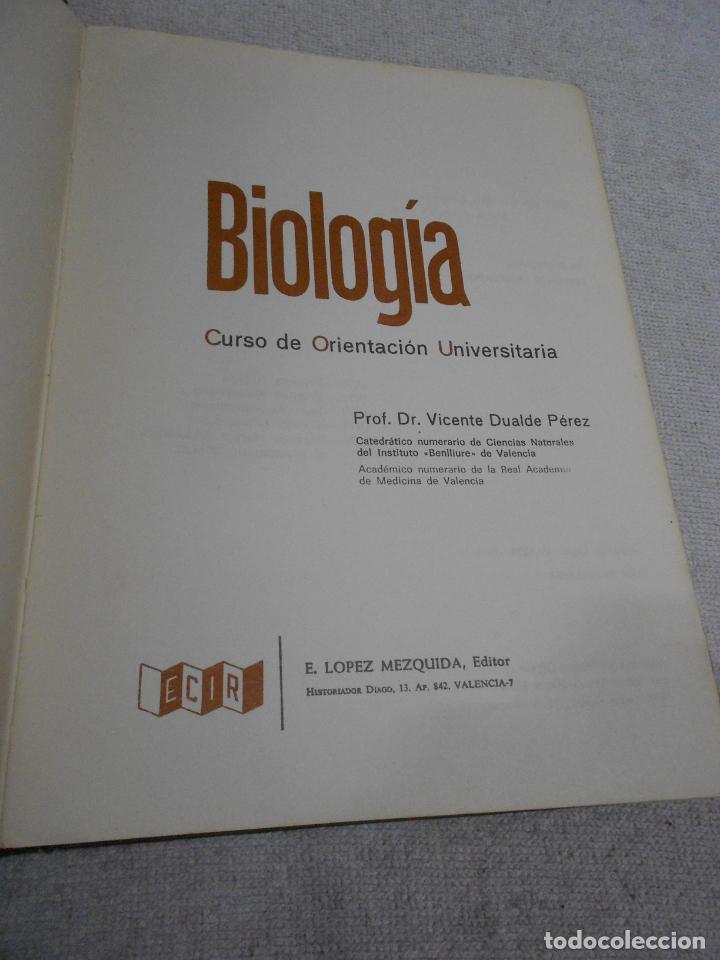 Libros de segunda mano: ANTIGUO LIBRO DE TEXTO - BIOLOGIA COU - Foto 2