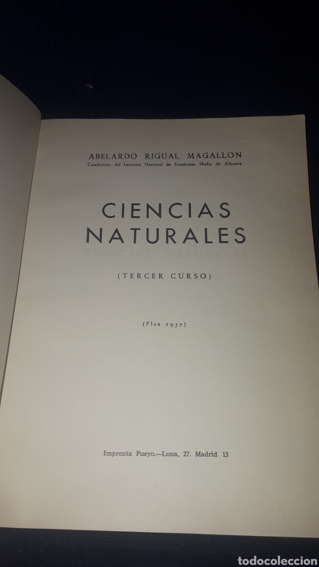 Libros de segunda mano: LIBRO CIENCIAS NATURALES TERCER CURSO PLAN 57 A . RIGUAL - Foto 4