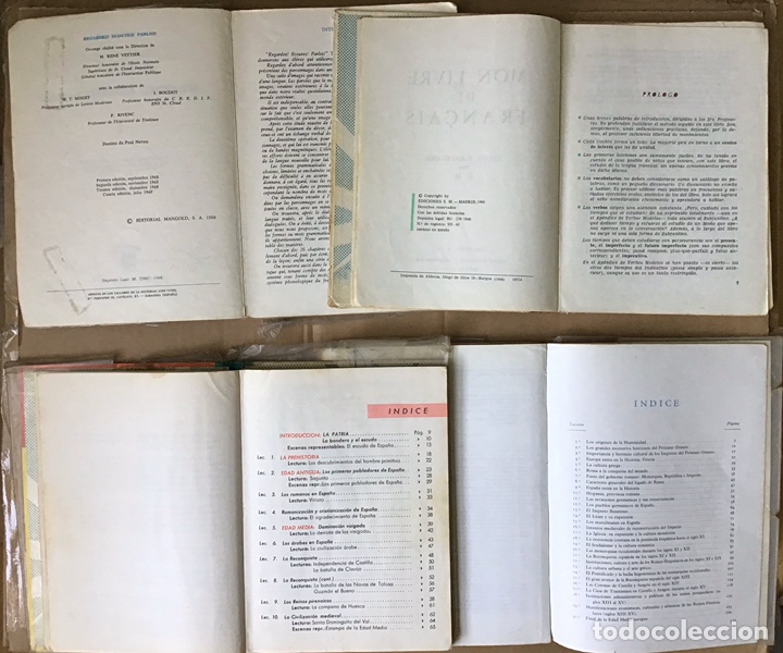 Libros de segunda mano: Libros de texto franc&eacute;s e historia 1962, 66, 68 y 70 - Foto 2