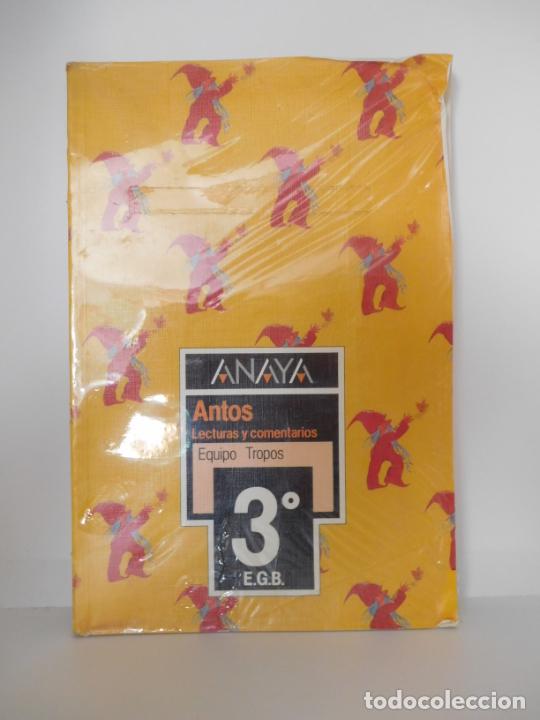 Libros de segunda mano: Libro de Texto Antos 3&ordm; EGB Anaya. Lecturas y comentarios. - Foto 1