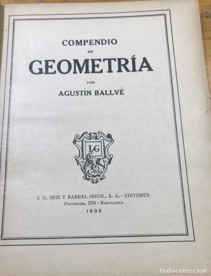 Libros de segunda mano: COMPENDIO DE GEOMETRIA - Foto 2