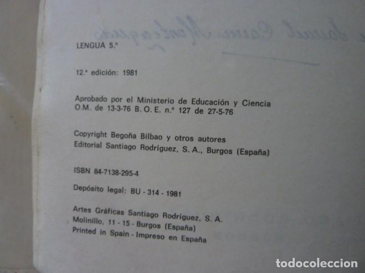 Libros de segunda mano: LENGUA 5&ordm; EGB. EDITORIAL HSR. A&Ntilde;O 1981 - Foto 5