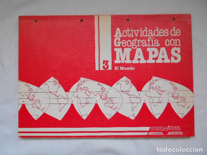 Libros de segunda mano: ACTIVIDADES DE GEOGRAFIA CON MAPAS EDELVIVES 1987 - Foto 1