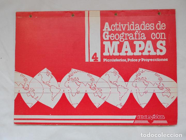 Libros de segunda mano: ACTIVIDADES DE GEOGRAFIA CON MAPAS EDELVIVES 1987 - Foto 1