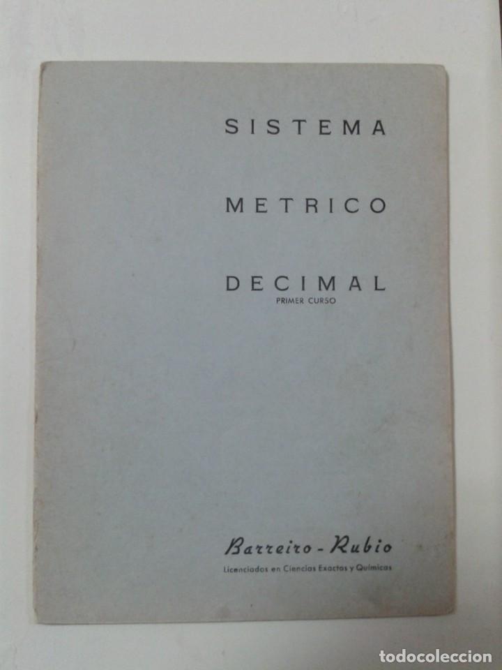Livros em segunda m&atilde;o: SISTEMA METRICO DECIMAL. PRIMER CURSO. BARREIRO-RUBIO