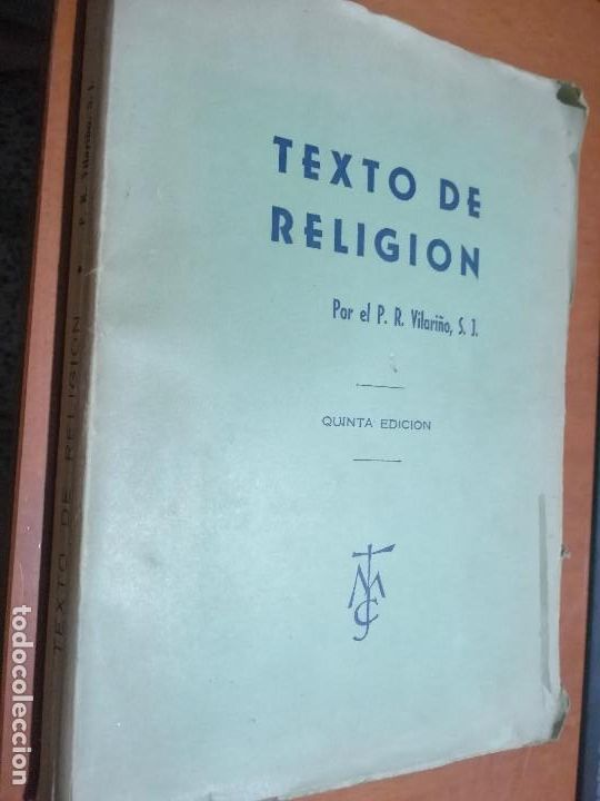 Libros de segunda mano: TEXTO DE RELIGI&Oacute;N. VILARI&Ntilde;O. R&Uacute;STICA. ESQUINAS REDONDEADAS Y CON EX-LIBRIS. 1962