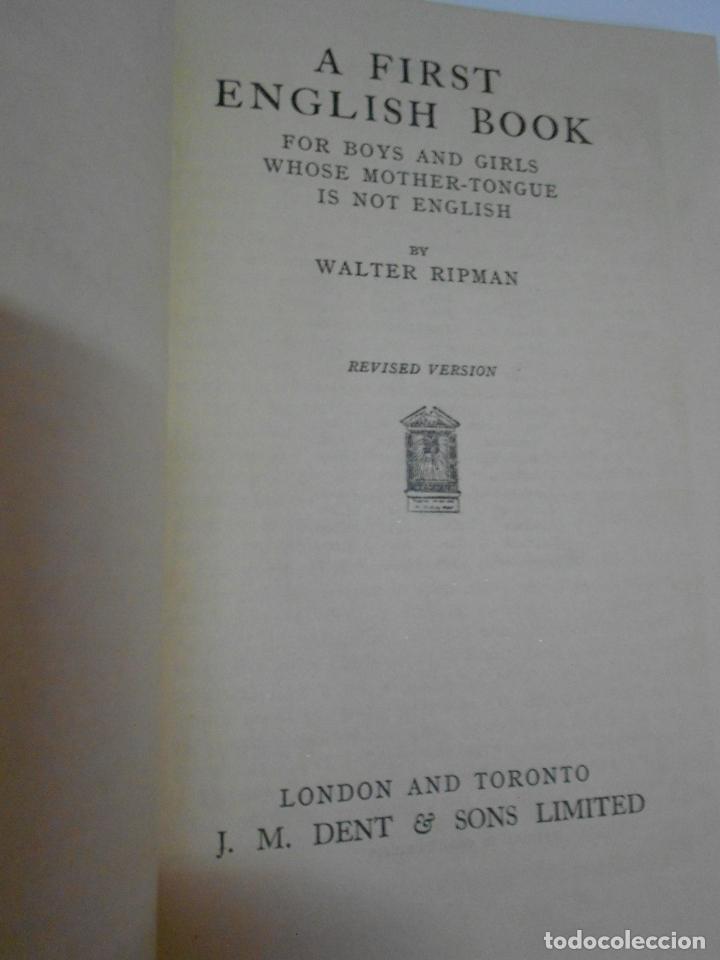 Libros de segunda mano: ANTIGUO LIBRO DE TEXTO - INGLES - A FIRST ENGLISH BOOK - CG7 - Foto 3