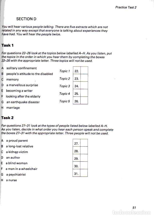 Libros de segunda mano: CAE - PRACTICE TEST 1 - CAMBRIDGE UNIVERSITY PRESS 1991 - Foto 2