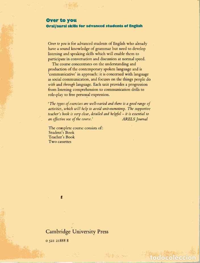 Libros de segunda mano: OVER TO YOU - ROY BOARDMAN - CAMBRIDGE UNIVERSITY PRESS 1979 - Foto 4