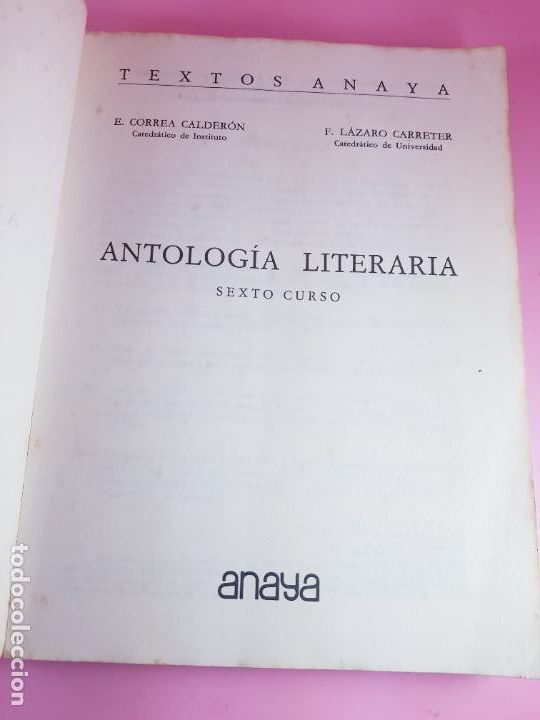 Libros de segunda mano: libro-antolog&iacute;a literaria-6&ordm;curso- - Foto 5