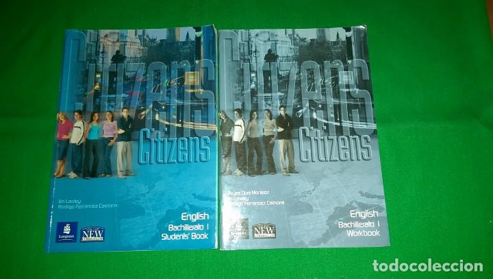 Libri di seconda mano: LIBROS INGL&Eacute;S &laquo;CITIZENS&raquo; 1&ordm; BACHILLERATO (MANUSCRITOS, EL WORKBOOK MUY POCO)