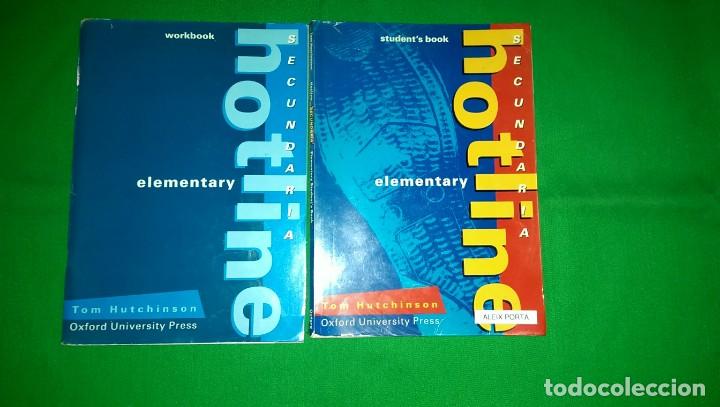 Libros de segunda mano: LIBROS INGL&Eacute;S &laquo;HOTLINE ELEMENTARY&raquo;. EL DE EJERCICIOS MANUSCRITO. - Foto 1