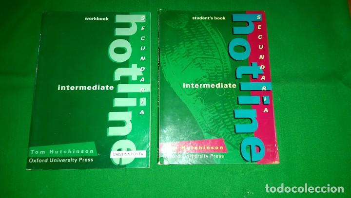 Libros de segunda mano: LIBROS INGL&Eacute;S &laquo;HOTLINE INTERMEDIATE&raquo;. EL DE EJERCICIOS MANUSCRITO. - Foto 1