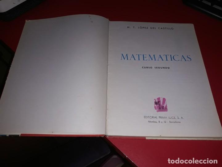 Libros de segunda mano: Manuales Prima Luce Matem&aacute;ticas 2&ordm; Curso Editorial Prima Luce 1968 - Foto 3