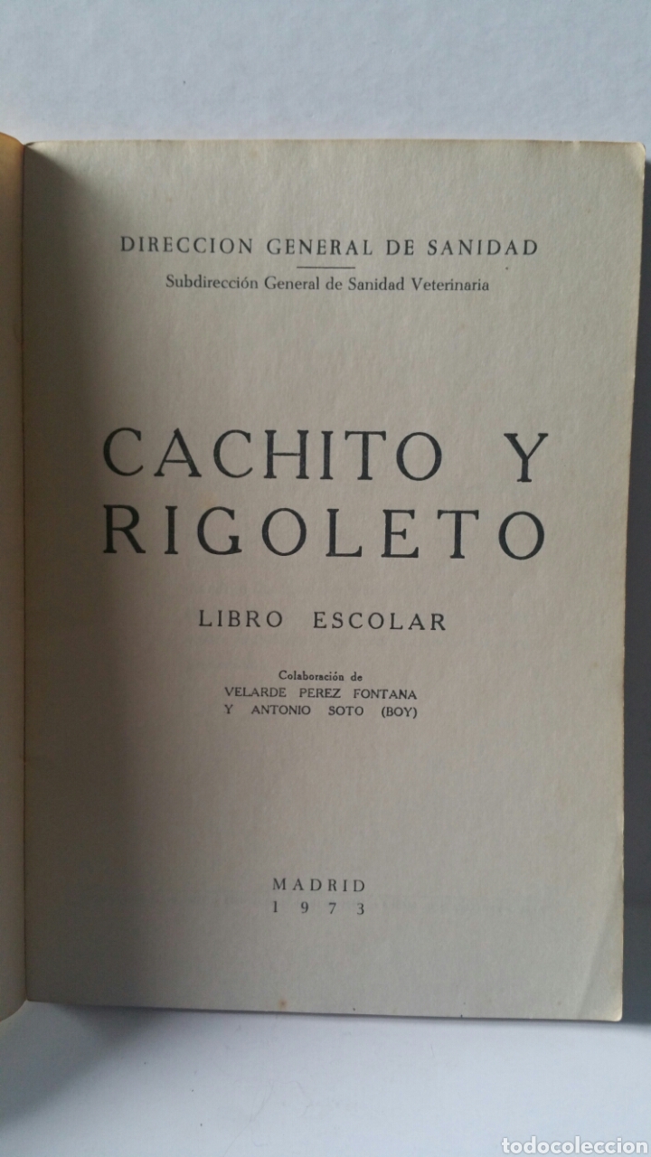 Libros de segunda mano: Cachito y Rigoleto. Libro escolar, 1973. - Foto 5
