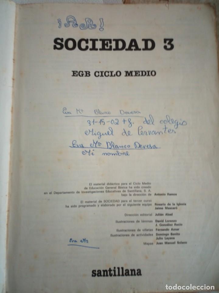Libros de segunda mano: 59-SOCIEDAD 3 , santillana, 1983 - Foto 4
